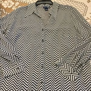 A black and white sheer top